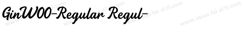 GinW00-Regular Regul字体转换